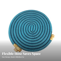 Multipurpose Expandable Garden Hose Kit Long-Lasting Retractable Hose with Nozzle for Gardeners, Homeowners, Yard Cleaning, Patio Washing
