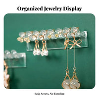 3 Pieces 8-Hole Jewelry Storage Strip Mini Size Wall Mount Jewelry Organizer