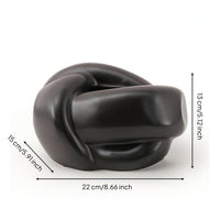 Ceramic Tissue Box Holder Decorative Knot Tissue Box Cover Modern Dispenser for Office