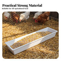 Multi-Purpose Rectangular Feed Trough Multipurpose Poultry Feeding Trough Long-Lasting for Farmers, Goat Keepers, Chicken Coop, Backyard