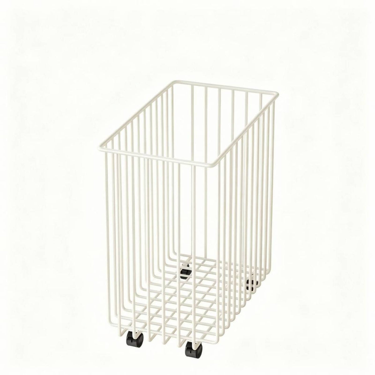 uncoveredGrid Storage Basket on Casters Ventilated Rolling Storage Basket Freestanding Organizer