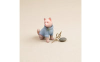 3D-Printed Dog Figurine Resin Miniature Dog Tiny Miniature Figure Compact for Hobbyists, Collectors, Diorama, Desk Display