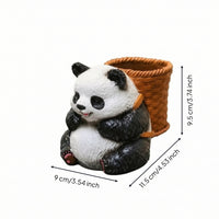 Pandas Pen Holder Decorative Pandas Desk Organizer Compact Ornament for Office Workers