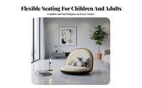 Foldable blossomShaped Lounger Adjustable Backrest Tatami Seat Lightweight Design Floor Chair Washable Cover for Toddlers, Parents, Bay Window, Bedroom, Living Room, Playroom