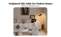 spiral Pedestal Table Marble Pattern Abstract Sculpture Sculptural Design
