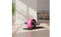 Ab Wheel Roller with Kneeling Mat Anti-Slip Ab Roller Wheel Long-Lasting Comfortable for Fitness Enthusiasts, Home Gym