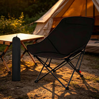 Adjustable Folding Camping Chair Padded Folding Moon Chair Foldable Portable for Campers, Beachgoers, Beach, Picnics