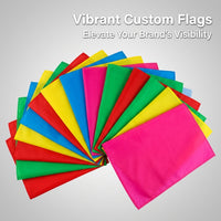Custom Advertising Flags Banner 10 Pack Colorful Outdoor Flags 27x39 inch - DIY Flag Customize with Logo Image Text for Businesses - Double Stitched