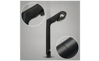 Gooseneck Cycle Stem Aluminum Alloy Bike Stem with Top Clamp Matte Black Reliable for Commuters, City Bikes