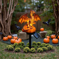 Dragon Garden Statue Parrot Garden Solar Decoration for Halloween