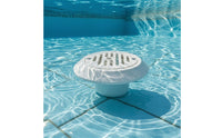 White Pool Inlet Outlet Fitting ABS Plastic Swimming Pool Inlet Fitting Low-Height Replacement Part Slotted Grille