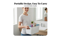 Handled Plastic carrier adaptable Organizer Basket Easy to Clean for Dorm Room