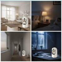 WiFi Camera with LCD Screen Indoor Smart Camera with Screen Wireless Full-Color for Pets, Nursery, Office