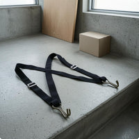 Cross-Back Lifting Strap Metal Hooks Shoulder Lifting Strap Water Resistant Load Bearer