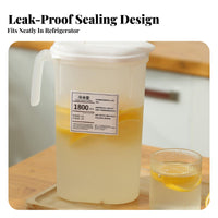 Shatterproof Large Capacity Beverage Pitcher with Lid Leakproof Plastic Pitcher with Lid Easy to Clean for Hosts, Kitchen, Home Use, Parties