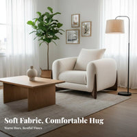 3-Seater Sofa Wabi-Sabi Inspired 3-Person Couch Nordic Design Living Room Seating for Apartment Dwellers, Young Adults, Lounge Area