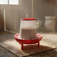 Automatic Chicken Feeder Waste-Reducing Design Chick Feeder Hanging Chicken Feed Bucket for Home Flock Raisers, Farm