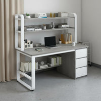 Easy Assembly Student Study Desk Set Sturdy Construction Simple Computer Table and Chair Home Office Desk with Chair for Students
