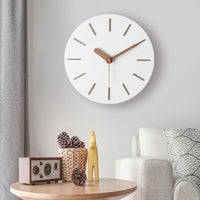 Modern Minimalist Wall Clock Easy Install Nordic Wall Clock Non-Ticking Home Decor for Living Room, Office, Bedroom