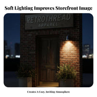 Retro Design Outdoor Logo Focused Light Weather Resistant Waterproof Wall Lamp Long-Lasting Industrial Wall Sconce Anti-Rust for Business Owners, Property Managers, Storefront, Entrance, Entryway, Coffee Shop