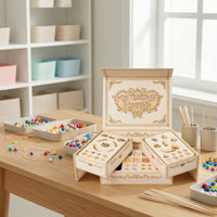 DIY Jewelry Box Kit Multi-Compartment Jewelry Box with Gift Bag Creative Toy for Girls