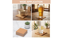 50 Pieces Self Cork Tile Easy to Cut 4 X 4 Cork Tile Odorless