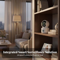Twin Lens Detection Unit AI Human Tracking Twin Screen Observation Camera Interactive Audio Observation System Display for Parents, Seniors, Home