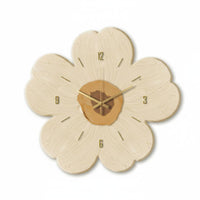 Nordic Design 3D Petal Clock Non-Ticking Decorative Floral Clock Easy to Install for Interior Designers, Renters, Living Room, Bedroom