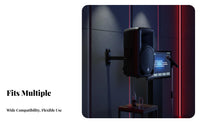 Thickened Material KTV Speaker Wall Bracket All Metal Construction Telescopic Arm Speaker Mount 360-Degree Rotation Audio Equipment Accessory for Home Theater Enthusiasts, Bar, Conference Room, Stage
