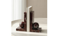 Marble Bookends Stylish Sphere Bookends Minimalist Book Stopper for Desk