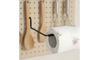 Space Saving Pegboard Paper Towel Holder Baking Finish Storage Accessory Rust Resistant for Workshop