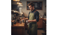 Adjustable Straps Canvas Work Apron Design Heavy Duty Canvas Apron Workwear for Baristas, Woodworkers, Artists, Kitchen, Cafe, Workshop, Garden