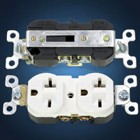 NEMA 6-20 Receptacle UL Listed Duplex Receptacle Earthed for Garages, Kitchens