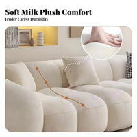 Plush Sectional Sofa Cumulus-inspiredLike Comfort Sectional Sectional with Chaise Soft Textured Textile Living Room Couch for Lounge Area, Spa Lounge