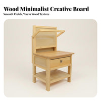 Multi-Functional Multifunctional Wooden Art Easel Versatile Use Adjustable Painting Easel Solid Fir Wood Painting Stool with Drawing Board Stand Hand-Sanded Finish for Professionals, Hobbyists, Beginners, Classroom, Desktop, Home, Indoor