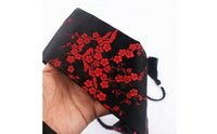 Floral Embroidery Hanfu Waist Belt Silk-Like Embroidered Waist Sash Braided Ties Embroidered Sash