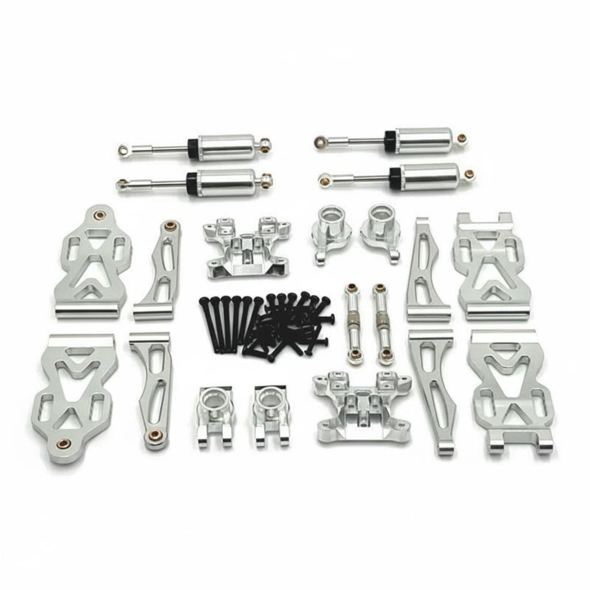 20 Pieces 1/16 Scale Metal Upgrade Kit 1/16 Scale Shock System Kit Wear Resistant