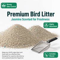 Budgie Cage Litter, 2.27kg Granular Mineral Cage Bedding with Spoon, Highly Absorbent Odor Control for Avian Companions