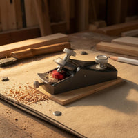 Compact Mini Hand Plane Gray Metal Finish Hand Plane Knurled Screws Mini Wood Planer Low-Height for Trimming, Smoothing