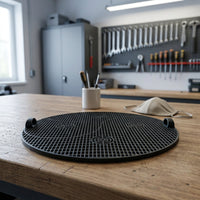 Oil Drain Splash Guard No-Mess Oil Drain Mesh with Handle Tabs Screen Universal Fit Perforated for Mechanics, Auto Repair Shops
