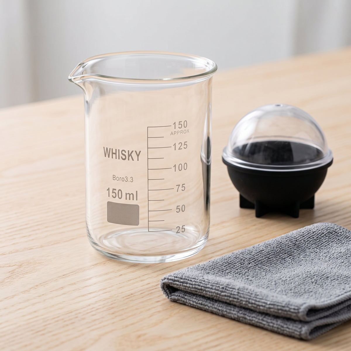 Chamvin Academia Whiskey Glass with Precise Scale Markings, Unique Cocktail Measuring Cup for Bartenders