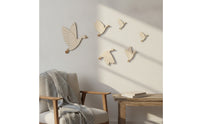 Wooden Bird Wall Decor Coastal Wooden Bird Wall Art Painted for Bedroom