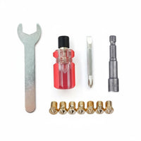 10 Pieces Easy Installation 3D Printer V6 Nozzle Replacement Set Long-Lasting 3D Printer Nozzle Tool Kit Multi-Purpose Tools