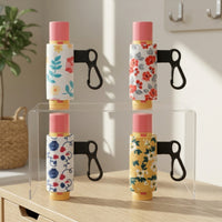 4 Pieces Flexible Lip Salve Holder with Keychain Portable Chapstick Holder with Hook Lightweight Lip Salve Sleeve Long-Lasting for Travel