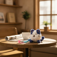 Soft Toy Cat Keychain Tiny-Cat Soft Toy Keychain Bag Charm Furry Pendant High-Quality for Girls, Backpack, Handbag
