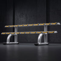 Two-Tier Dumbbell Rack Stable Dumbbell Rack with Cradles Double-Layer Freestanding for Fitness Enthusiasts, Athletes, Home Gym