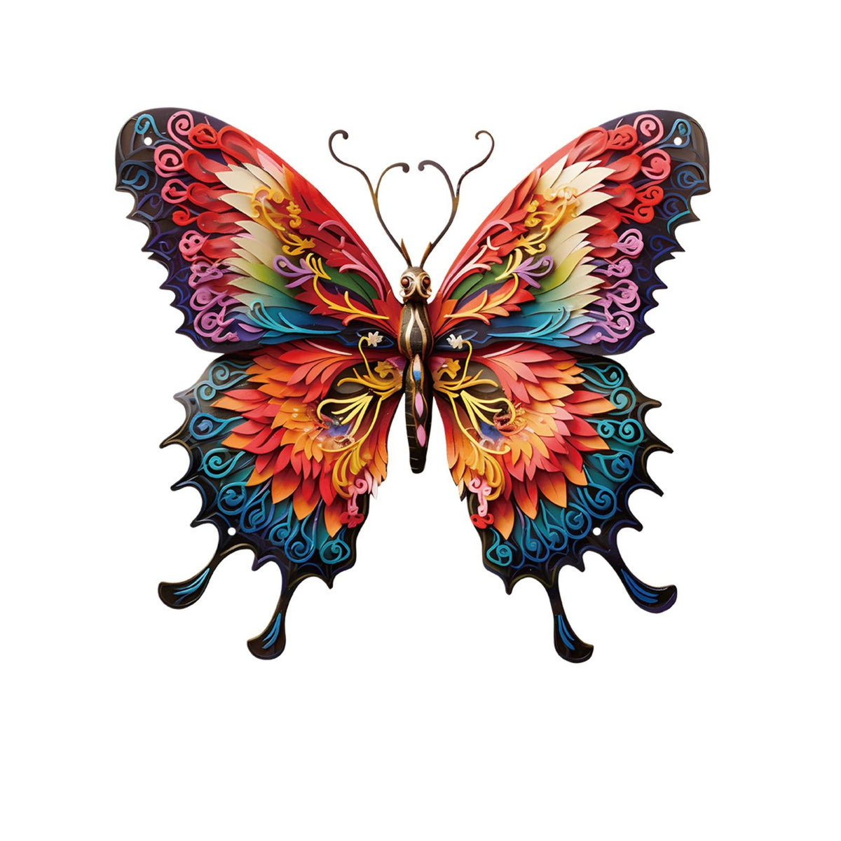 Butterfly Wall Decor Layered Butterfly Wall Art Double-Layer for Patio, Garden