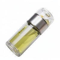 Leak-Proof Tea Water Separation Bottle Leakproof Glass Tea Infuser Bottle Heat Resistant for Office Workers, Commuters, Home, On the Go, Car