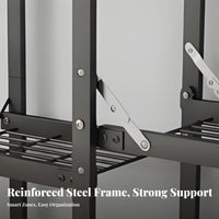 Installationno-Tools-Required Portable Textile Closet Easy Assembly Portable Textile Wardrobe Foldable Design Garment Rack Tool-Freestanding for Renters, Students, Homeowners, Bedroom, Apartment, Dorm Room, Basement