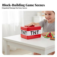 Cube Building Toy 6-Sided Attractive Links Digital Gaming Themed Block Set Great Gift Blocks for Kids, Children, Playroom, Portable, Travel